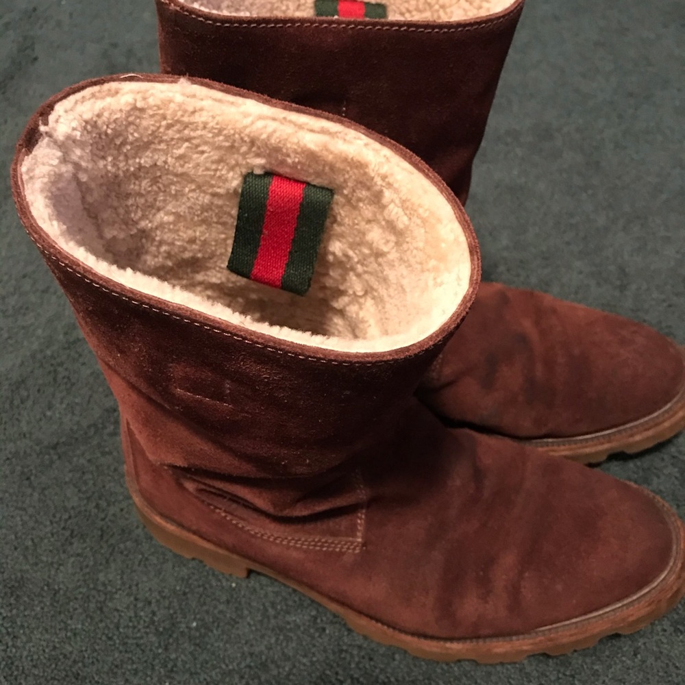 Gucci Boots Suede Men’sShearling Lining Gem